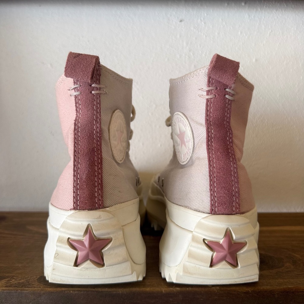 Converse Sneakers Womens 9.5 Mens 8 Run Star Hike Platform Pink Sage A08785C